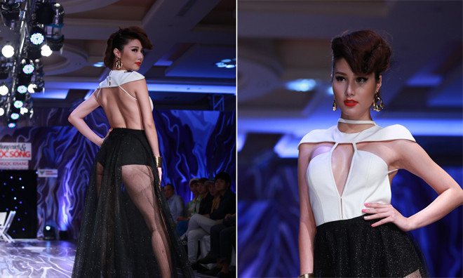 Diễm My 9X khoe ngực đầy, lấn át dàn mẫu chuyên nghiệp