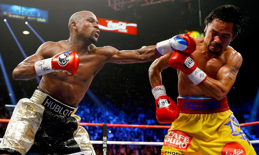 Cận cảnh Mayweather thắng trận quyền Anh 300 triệu USD