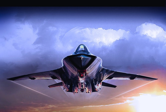 Mô hình tiêm kích đánh chặn thế hệ mới MiG-41. Ảnh: Tass