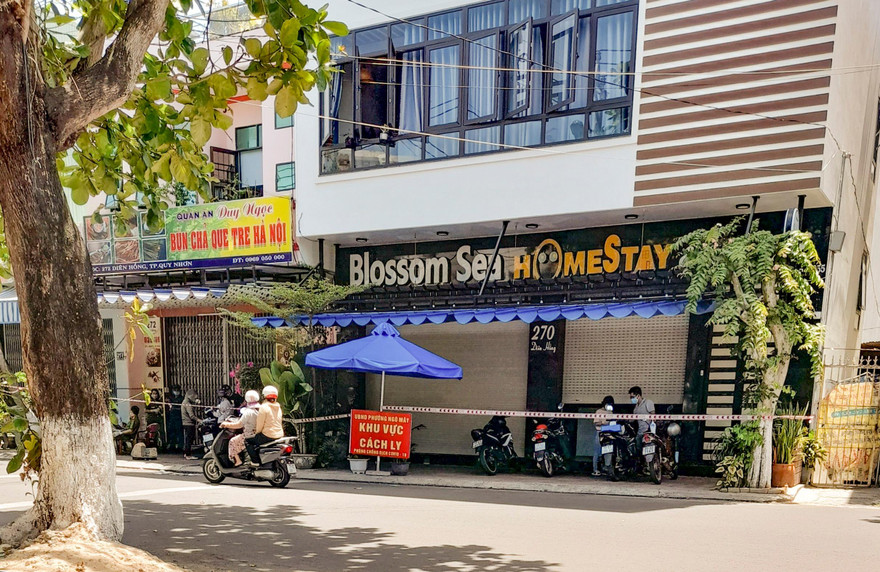 Blossom Sea Homestay nơi trường hợp mắc COVID-19 có đến. Ảnh: Trương Định