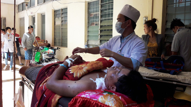 Nạn nhân được cấp cứu tại bệnh viện 