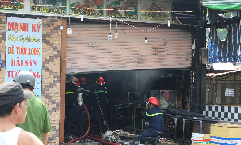 Hiện trường vụ cháy.