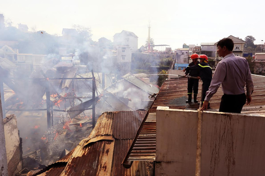 Hiện trường vụ cháy.