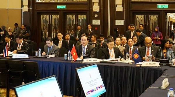 Bộ trưởng Trần Đại Quang tại Hội nghị cấp Bộ trưởng các nước ASEAN +3 về phòng, chống tội phạm xuyên quốc gia lần thứ 7. (9-2015).