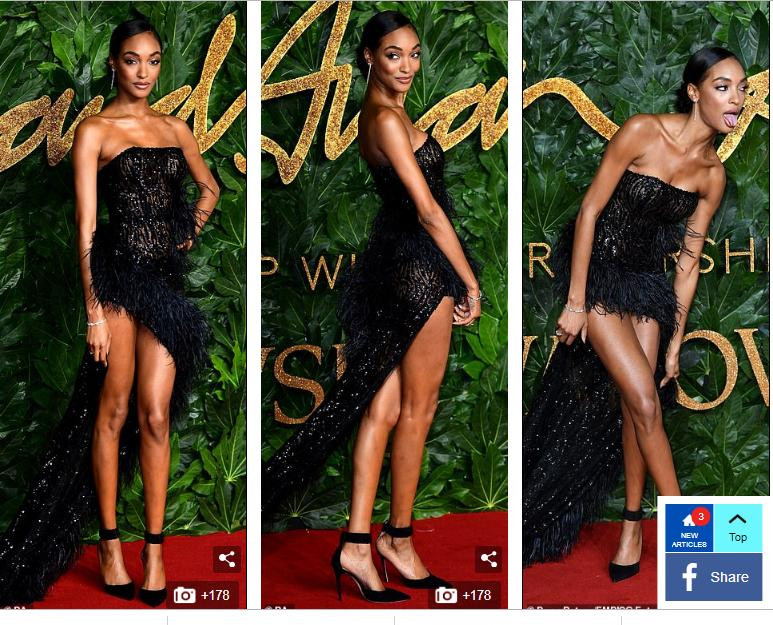 'Nữ hoàng catwalk' Jourdan Dunn nóng bỏng với váy cúp ngực