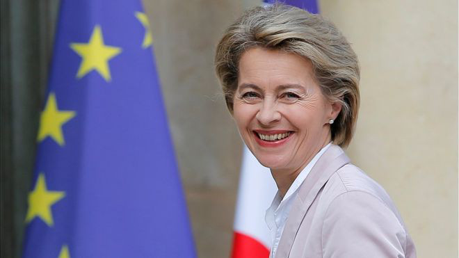 Bộ trưởng Quốc phòng Đức Ursula von der Leyen. Ảnh: BBC