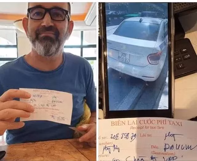 Mạng xã hội chia sẻ thông tin một du khách nước ngoài đi taxi bị chặt chém gần 1 triệu đồng cho quãng đường 5km.