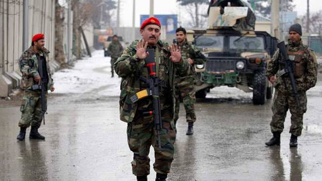 Binh sĩ chính phủ Afghanistan. Ảnh: AP.