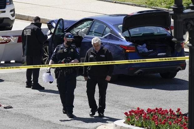 Lực lượng an ninh phong tỏa hiện trường vụ tấn công. Ảnh: AP