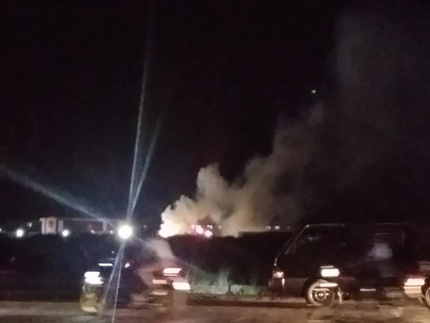 Hiện trường vụ rơi máy bay. Ảnh: newsinfo