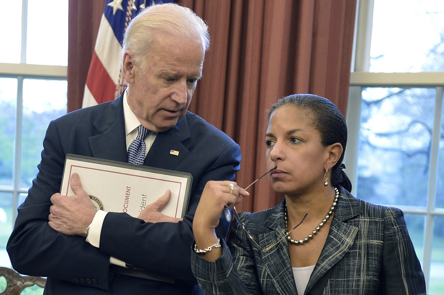 Cựu Cố vấn An ninh Quốc gia Susan Rice (phải) và ông Joe Biden. Ảnh: Getty Images