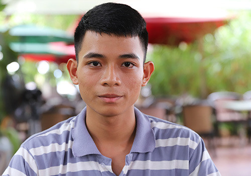 Trần Trương Minh Chánh là thủ khoa Đại học Bách khoa Đà Nẵng năm nay. Ảnh: Nguyễn Đông.