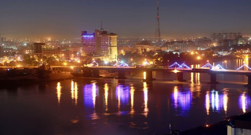 Vùng Xanh ở thủ đô Baghdad. Ảnh: AP