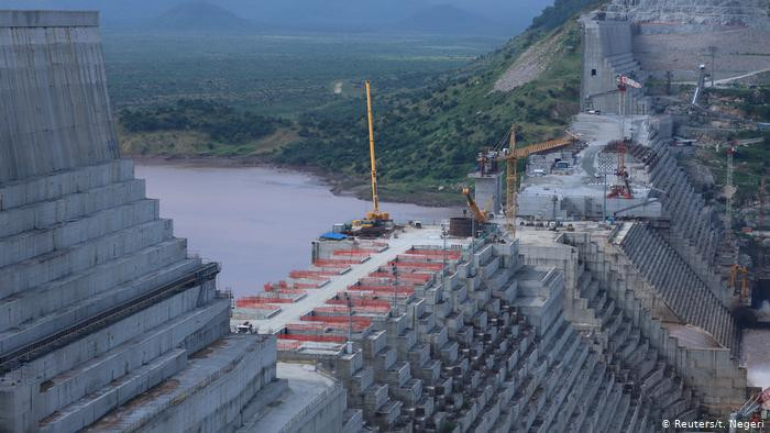 Con đập Phục hưng mà Ethiopia đang thi công trên sông Nile. Ảnh: Reuters