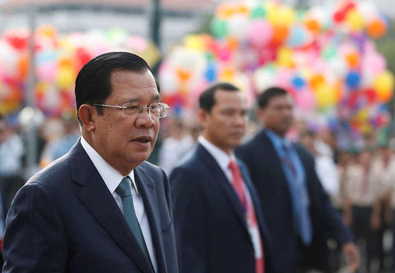 Thủ tướng Campuchia Hun Sen dự một sự kiện tại Phnom Penh. Ảnh: Reuters