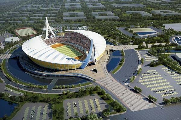 Trung Quốc tặng Campuchia Sân vận động Quốc gia Morodok Techno trị giá 150 triệu USD. Ảnh: Khmer Times