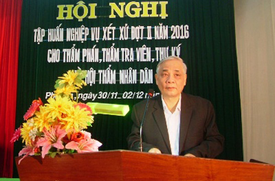 Ông Lê Văn Phước khi còn làm Chánh án TAND tỉnh Phú Yên - 