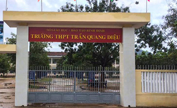 Trường THPT Trần Quang Diệu, nơi xảy ra sự việc