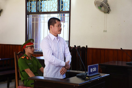 Bị cáo Lê Quốc Bình tại phiên tòa. Ảnh: D.T