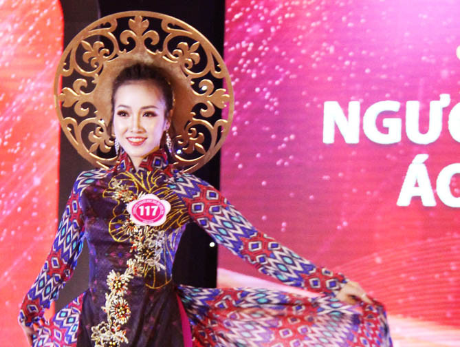 Hoa khôi “Người đẹp núi Ấn - sông Trà” 2019 Phạm Ngọc Kỳ Dziên - ảnh Nguyễn Ngọc 