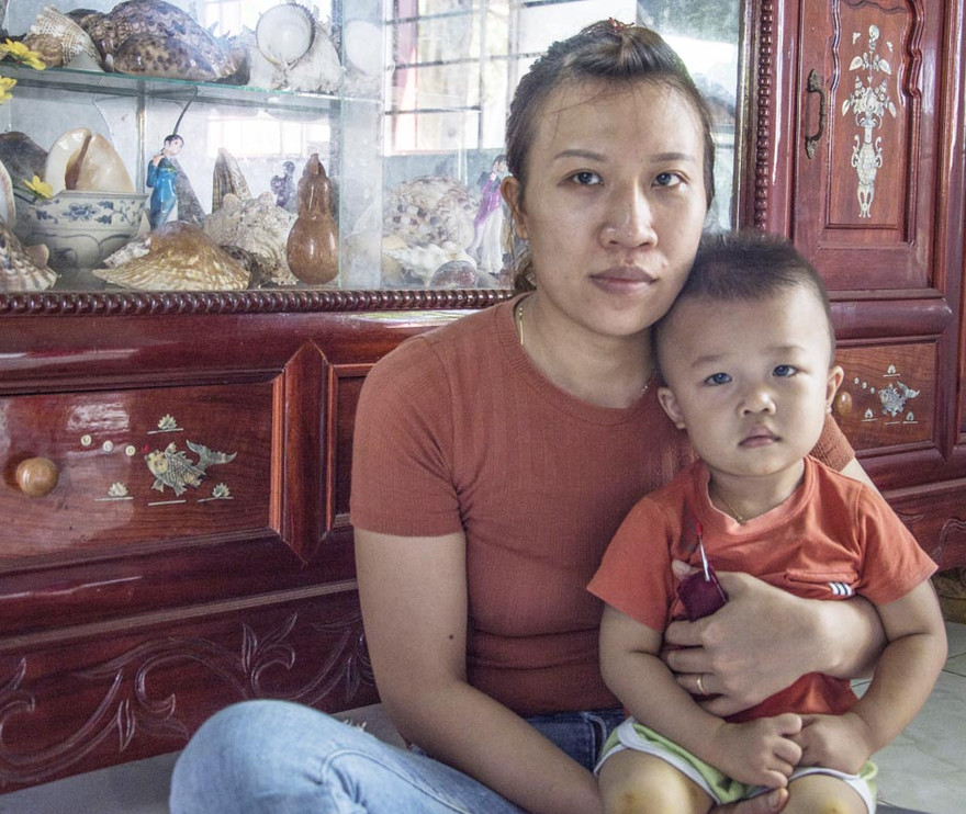 Chị Chi, vơ thuyền trưởng Trần Hồng Thọ - ảnh V.C