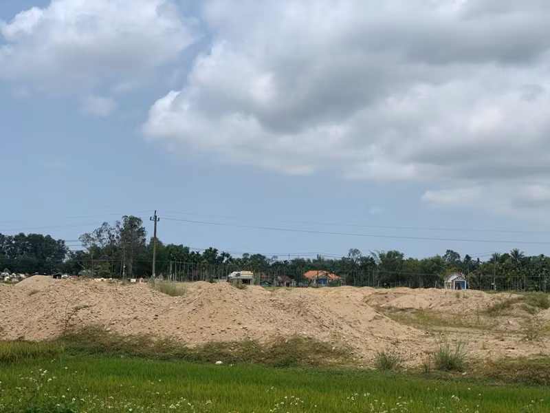 Ruộng lúa của dân bị DN san lấp trái phép - ảnh N.N 