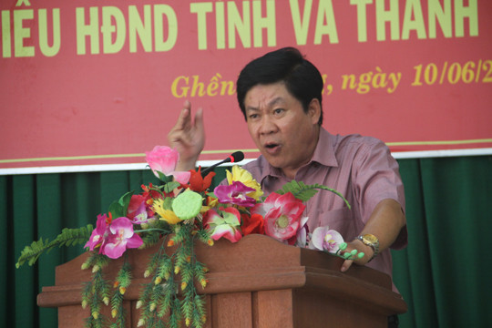 Ông Ngô Hoàng Nam – Chủ tịch UBND thành phố Quy Nhơn cho biết, sau khi vào ở thì 480 hộ dân chung cư Long Thịnh có ô tô gần như 50%. Ảnh: Tr.Định