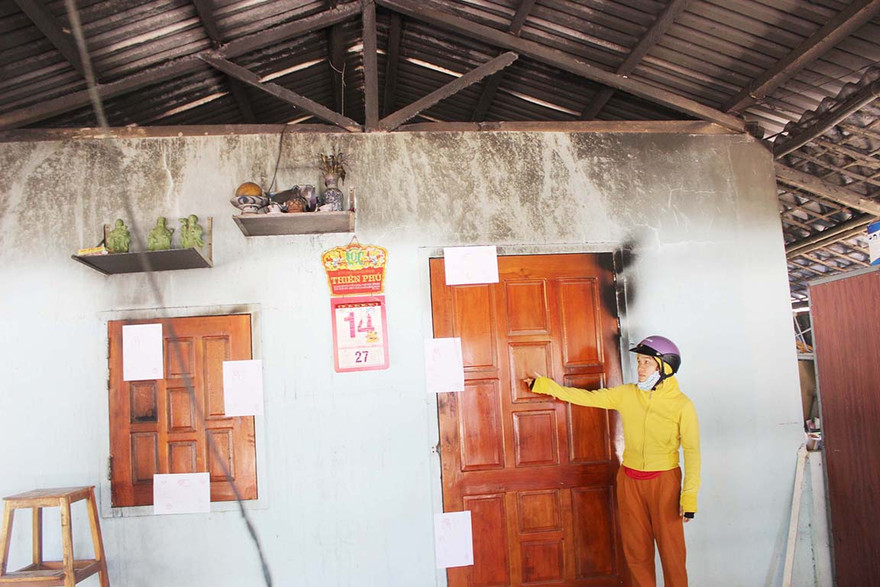 Căn phòng anh Vinh bị cháy hiện đang niêm phong để điều tra - ảnh V.T 