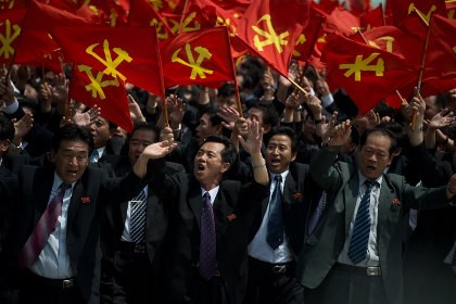 Người dân Triều Tiên phản đối chính sách thù địch của Mỹ và phương Tây đối với quốc gia này.