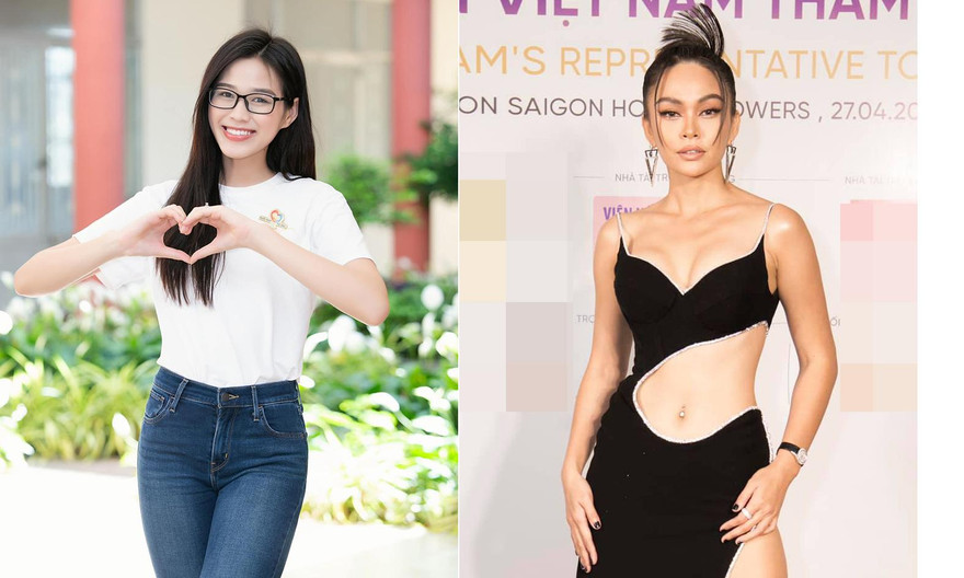 Đỗ Thị Hà diện áo trắng giản dị vẫn đẹp rạng rỡ, Mâu Thủy mặc váy cắt xẻ 'bỏng mắt'