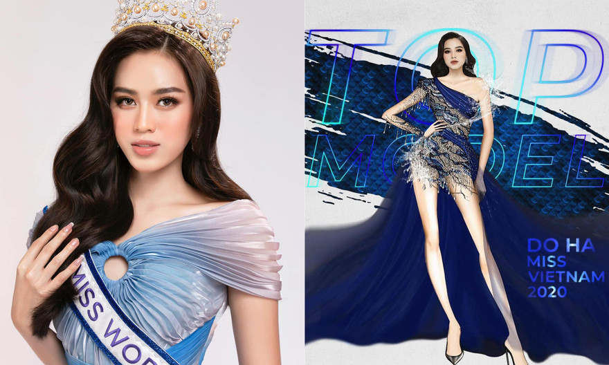 Đỗ Thị Hà hé lộ bộ váy phô diễn trọn vẹn đôi chân 1m1 tại phần thi Top Model ở Miss World
