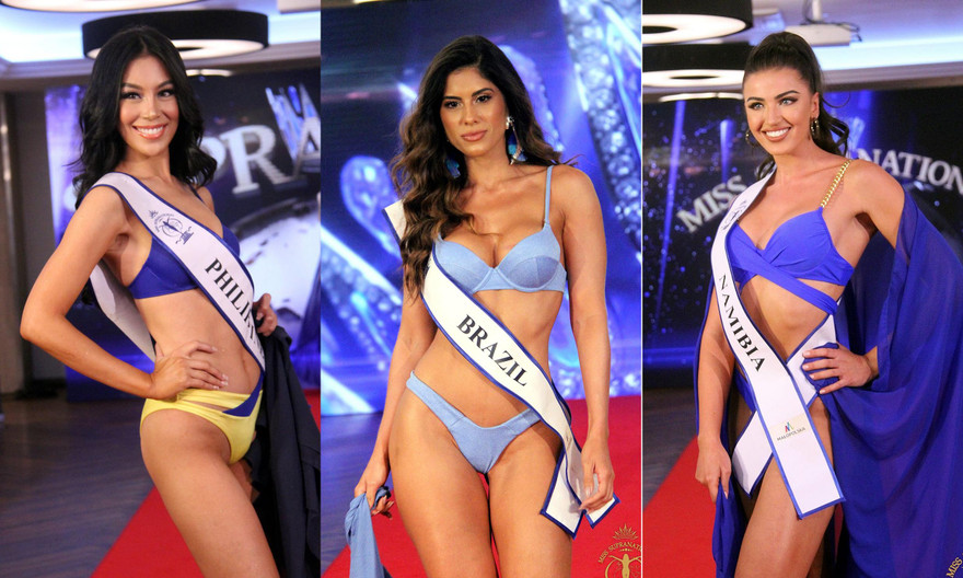 Thí sinh Hoa hậu Siêu quốc gia khoe dáng nóng 'bỏng mắt' với bikini trong đêm bán kết