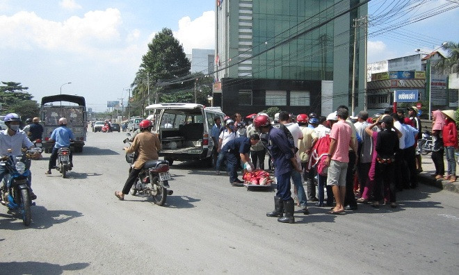 Hiện trường tai nạn. Ảnh: Đông Sơn.