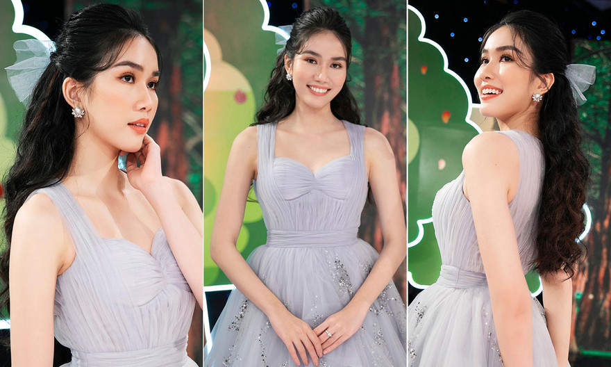 Á hậu Phương Anh đẹp lung linh tựa công chúa khi làm giám khảo 'Siêu mẫu nhí'