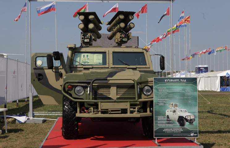 Xe bọc thép Tiger được trang bị hệ thống tên lửa chống tăng Cornet