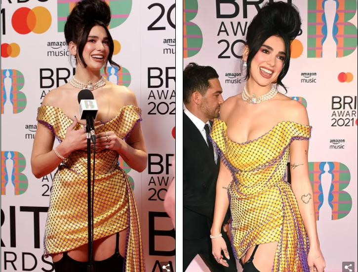 Dua Lipa mặc trễ nải quyến rũ nổi bật trên thảm đỏ