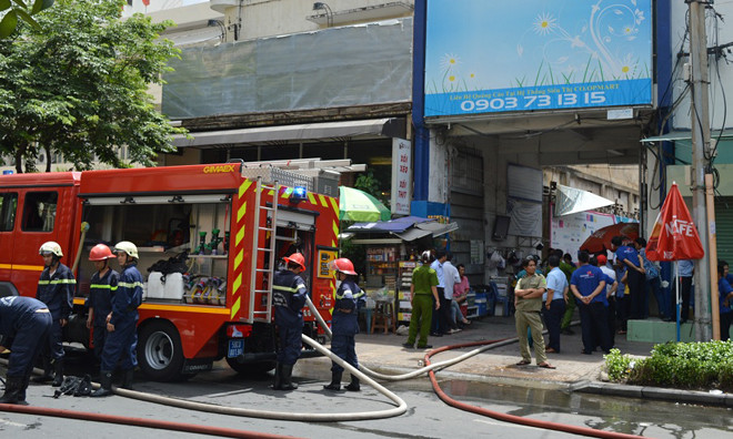 Hiện trường vụ hoả hoạn.