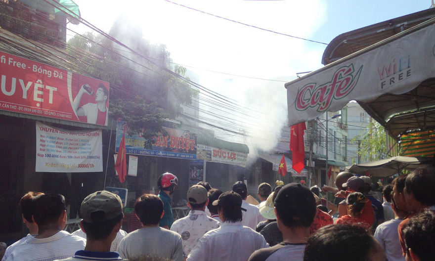 Hiện trường vụ cháy.