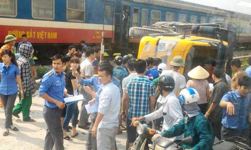 Hiện trường vụ tai nạn.