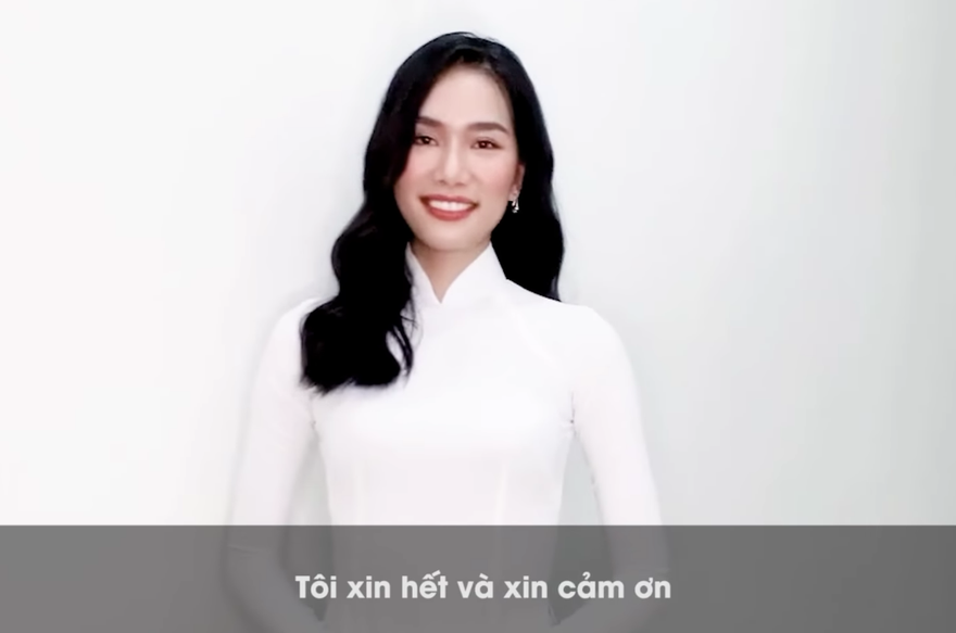 Á hậu Phương Anh mặc áo dài trắng, 'bắn' tiếng Nhật trôi chảy khiến fans 'thả tim' tới tấp