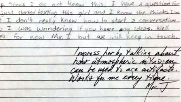 Sinh viên nhờ thầy tư vấn hẹn hò trong… bài kiểm tra