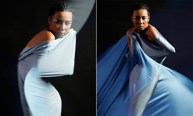 Lại Thanh Hương ẩn hiện sexy sau lớp lụa mỏng