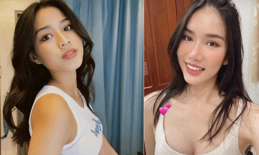 Hoa hậu Đỗ Thị Hà, Á hậu Phương Anh đọ sắc gợi cảm dù chỉ diện áo ba lỗ giản dị 
