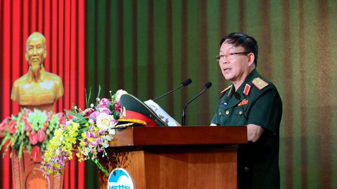  Thiếu tướng Lê Đăng Dũng phát biểu tại buổi lễ