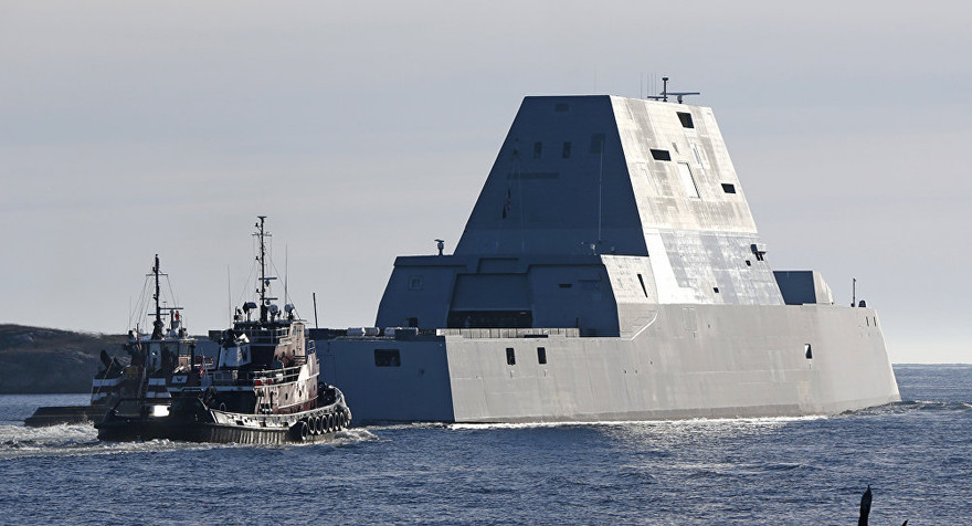 [VIDEO] Tàu khu trục USS Zumwalt lần đầu chạy thử trên biển