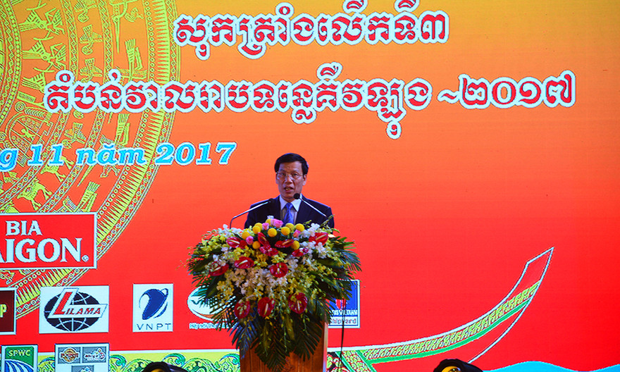 Bộ trưởng Nguyễn Ngọc Thiệp phát biểu.