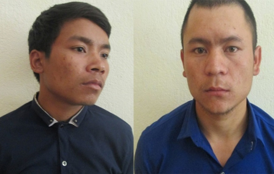 Hai đối tượng Nguyễn Đức Chi (trái) và Hồ Văn Danh (phải) 
