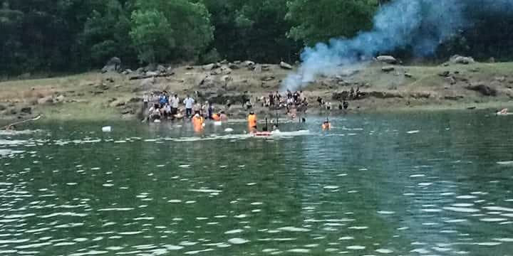 Hồ Hố Lau nơi xảy ra vụ đuối nước 