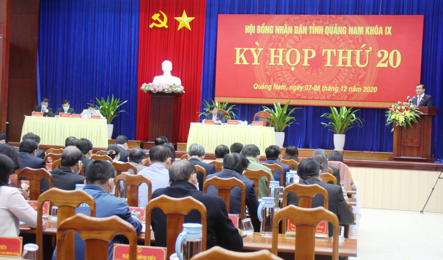 Kỳ họp 20 HĐND tỉnh Quảng Nam diễn ra trong 2 ngày 7 - 8/ 12.