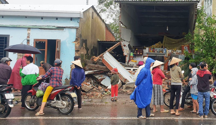 Hiện trường vụ tai nạn. Ảnh CTV